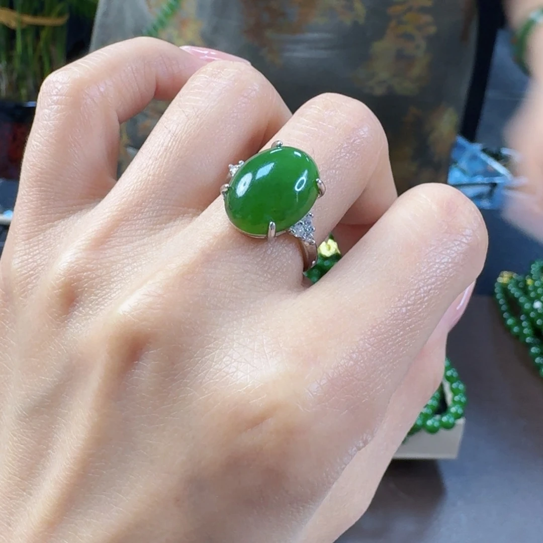 和田玉（碧玉）戒指合金