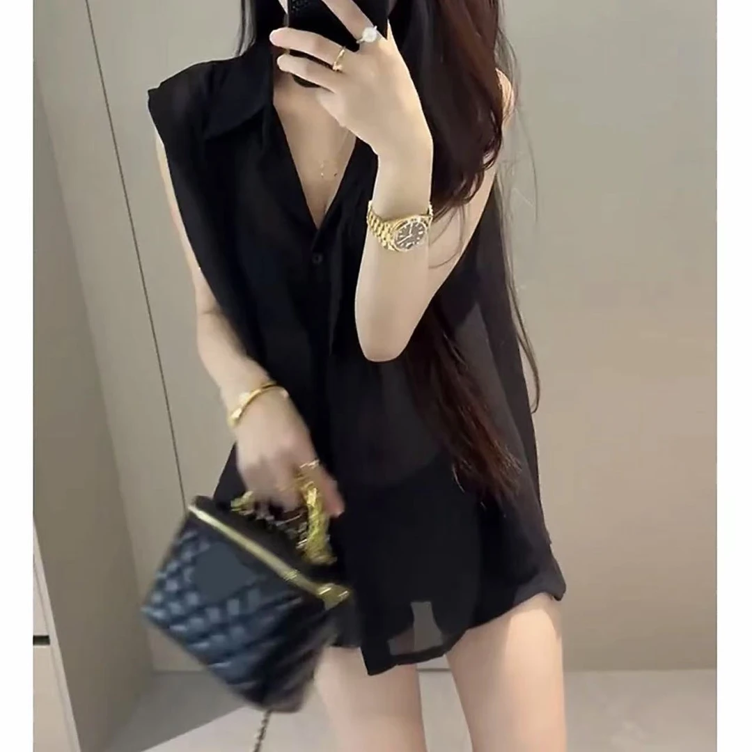 NN458-时尚女装设计感小衫洋气气质休闲百搭性感