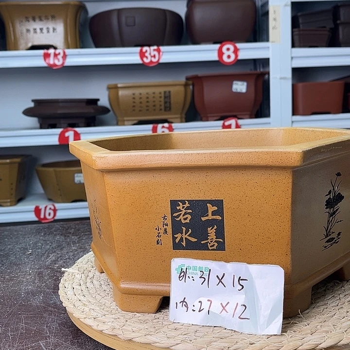 紫砂花盆你在一起