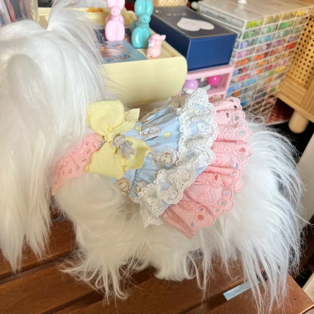夏季韩版纯棉熊仔吊带裙 猫猫狗狗衣服  定制服装