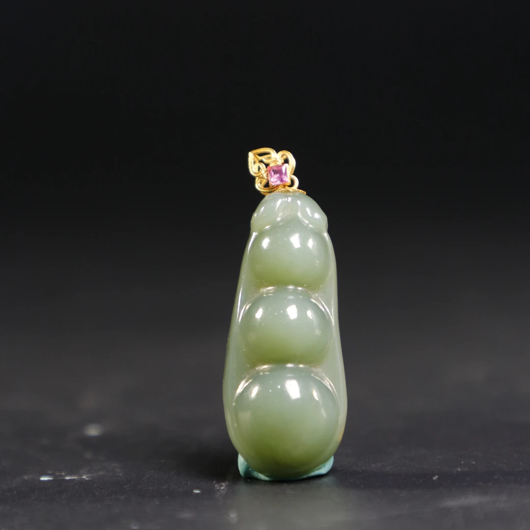 lot8804 和田玉好事发生挂件/云南典藏