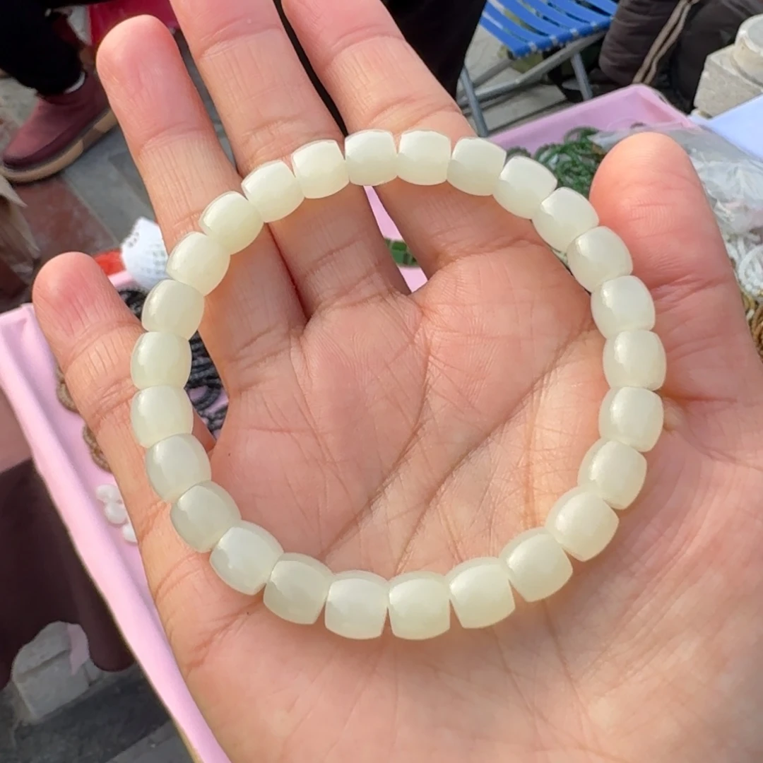 和田玉颈饰未镶嵌新疆暖白直切多样性拍一发一