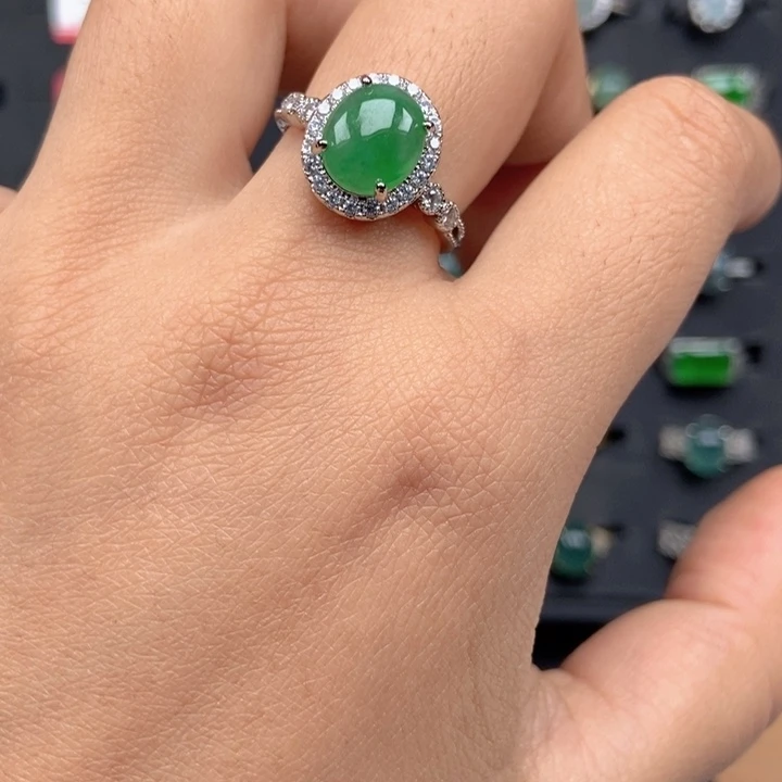 雯***花翡翠未镶嵌戒指戒指