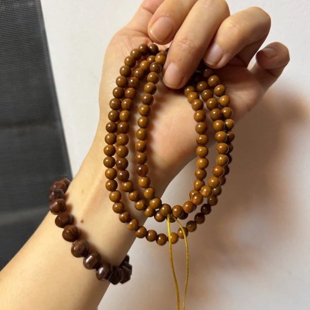 库克库尖料圆珠卡6福利108颗素串