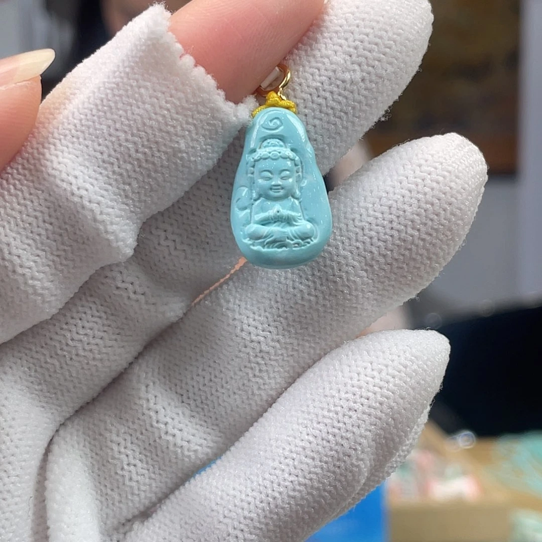 绿松石未镶嵌挂件