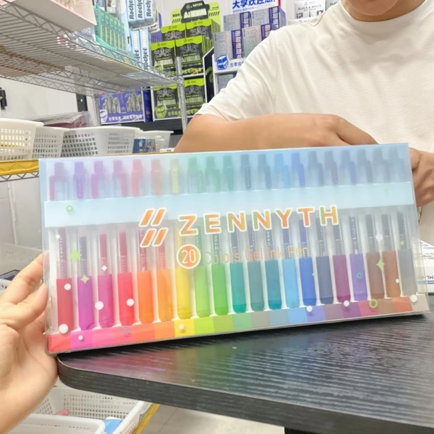 赞仕20色彩色中性笔CS双珠头简约高级高颜值速干顺滑精品装