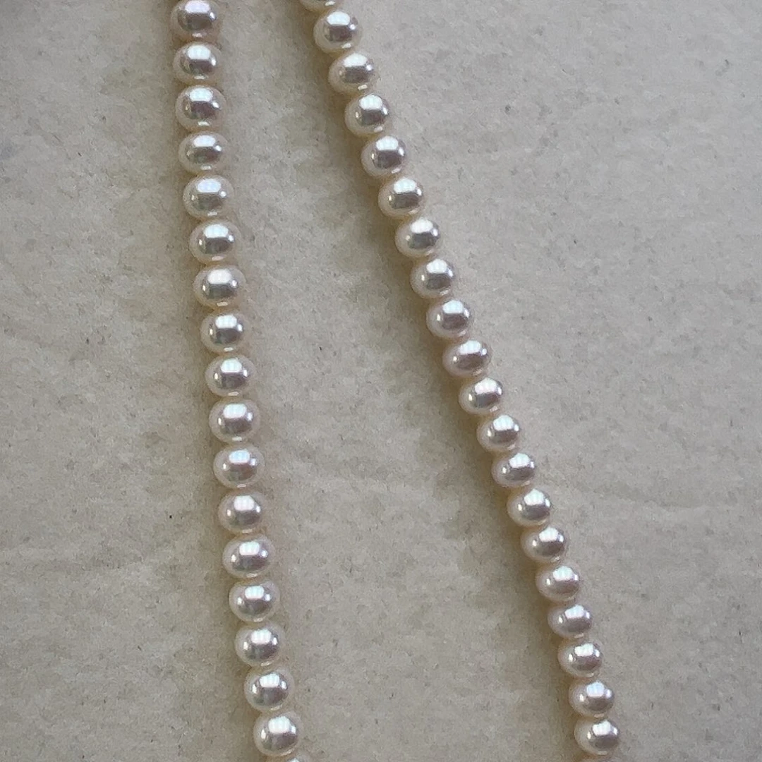 银S925镶嵌淡水珍珠颈饰➕5-5.5高品极光炫彩