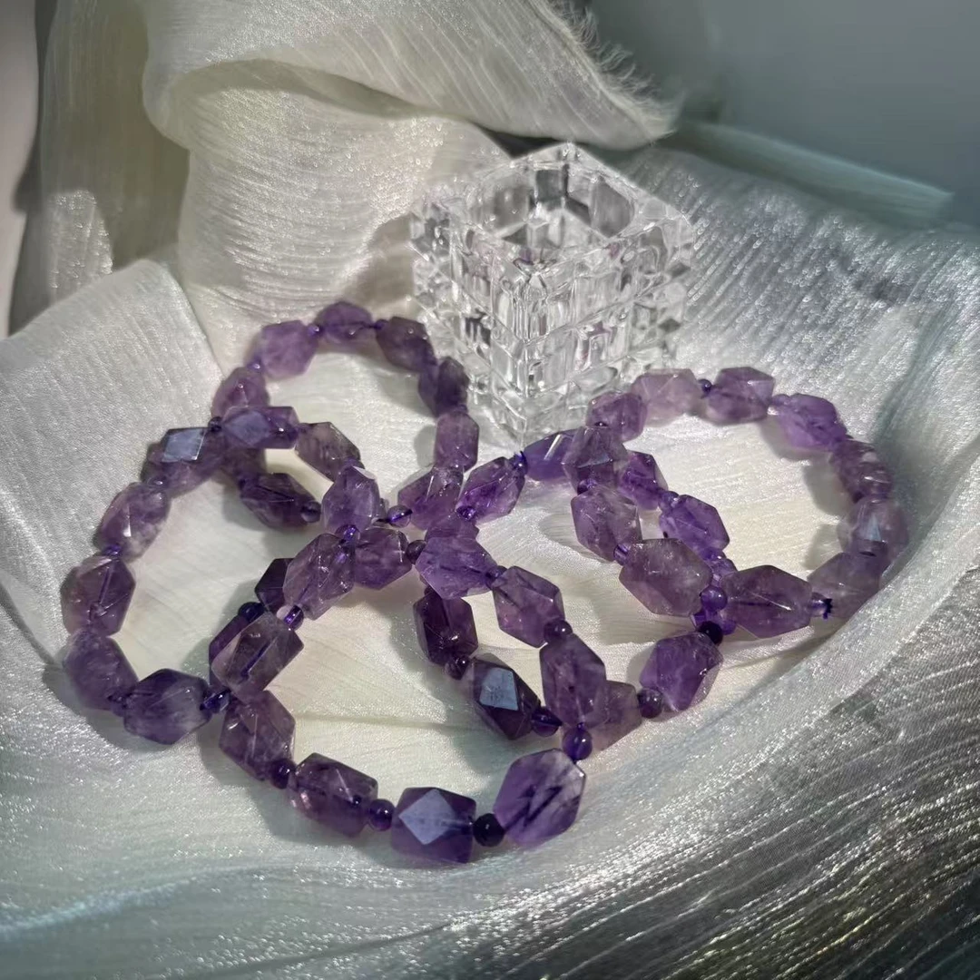 ZB天然紫阿赛随形手链——多样性发其一