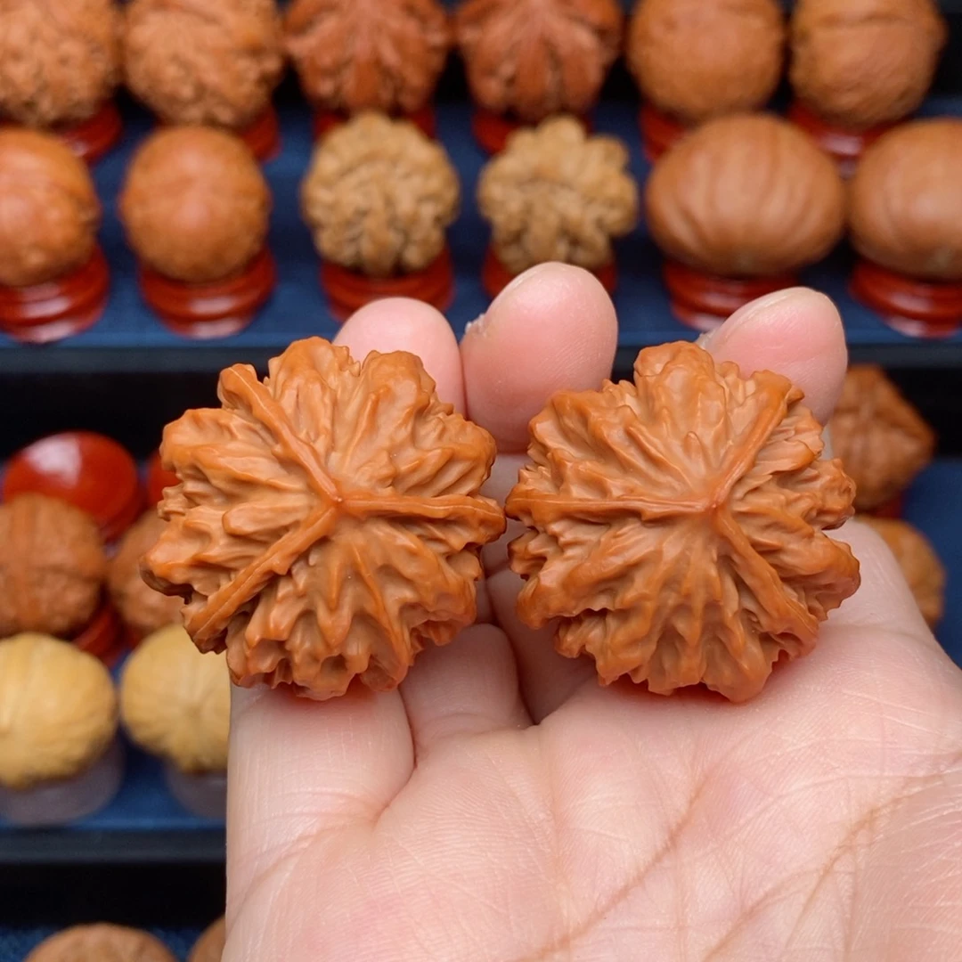 把件文玩核桃手捻野生九龙筋三棱