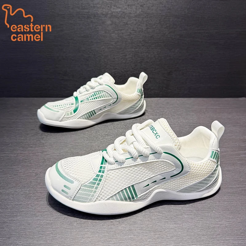 东方骆驼男鞋夏季透气潮流休闲运动跑步鞋时尚百搭男士开车网面鞋