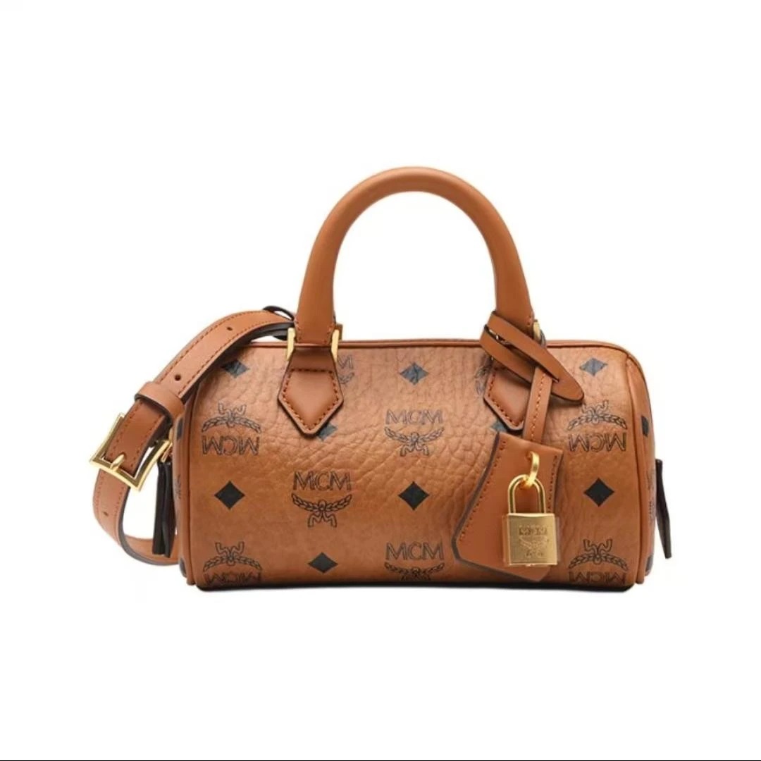 全新未使用 MCM 锁头波士顿干邑色/LZ00366