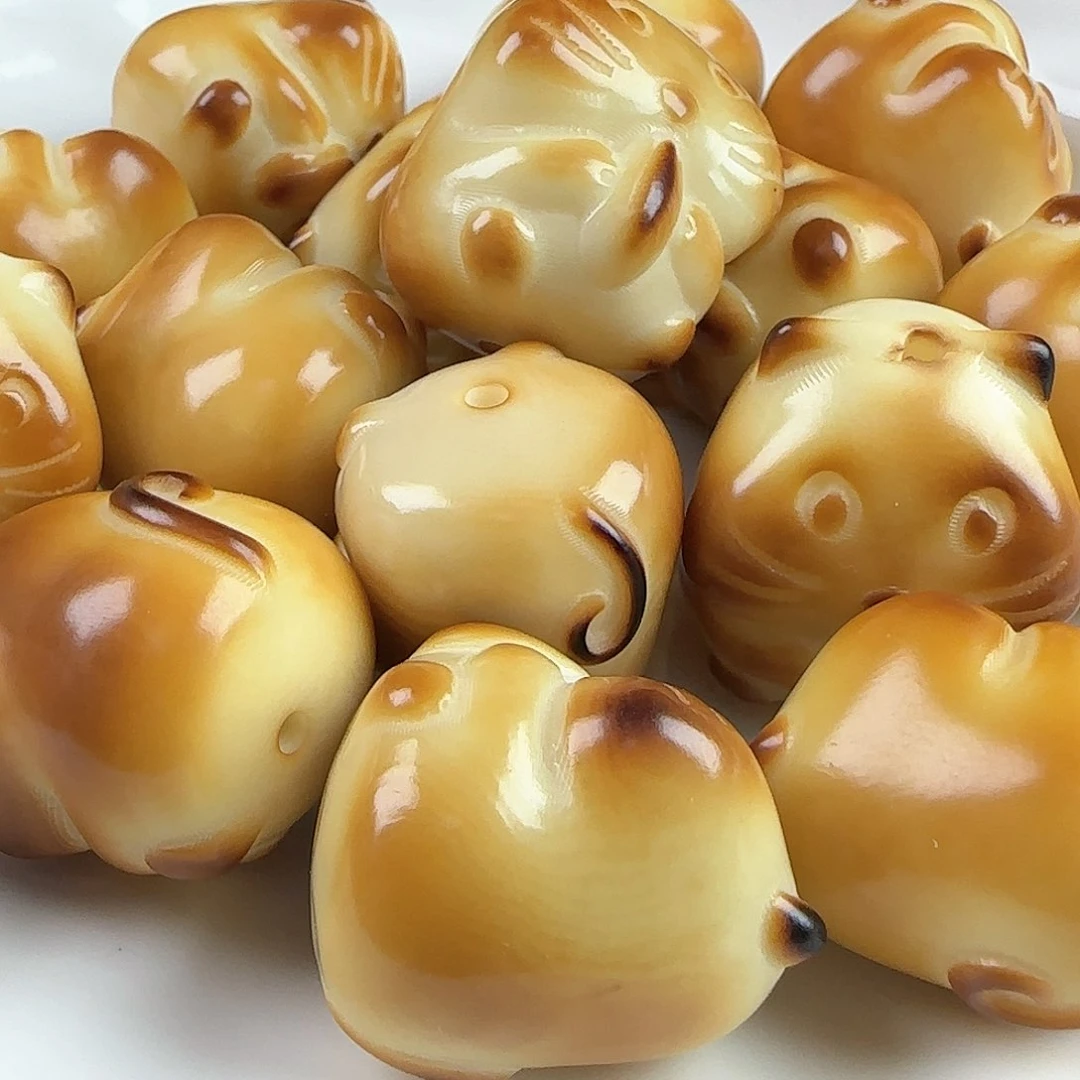 菩提根/象牙果吊坠瑕疵炭烧仓鼠5颗不挑瑕疵有裂