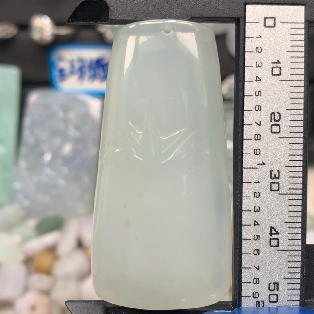 翡翠未镶嵌颈饰竹节玉牌