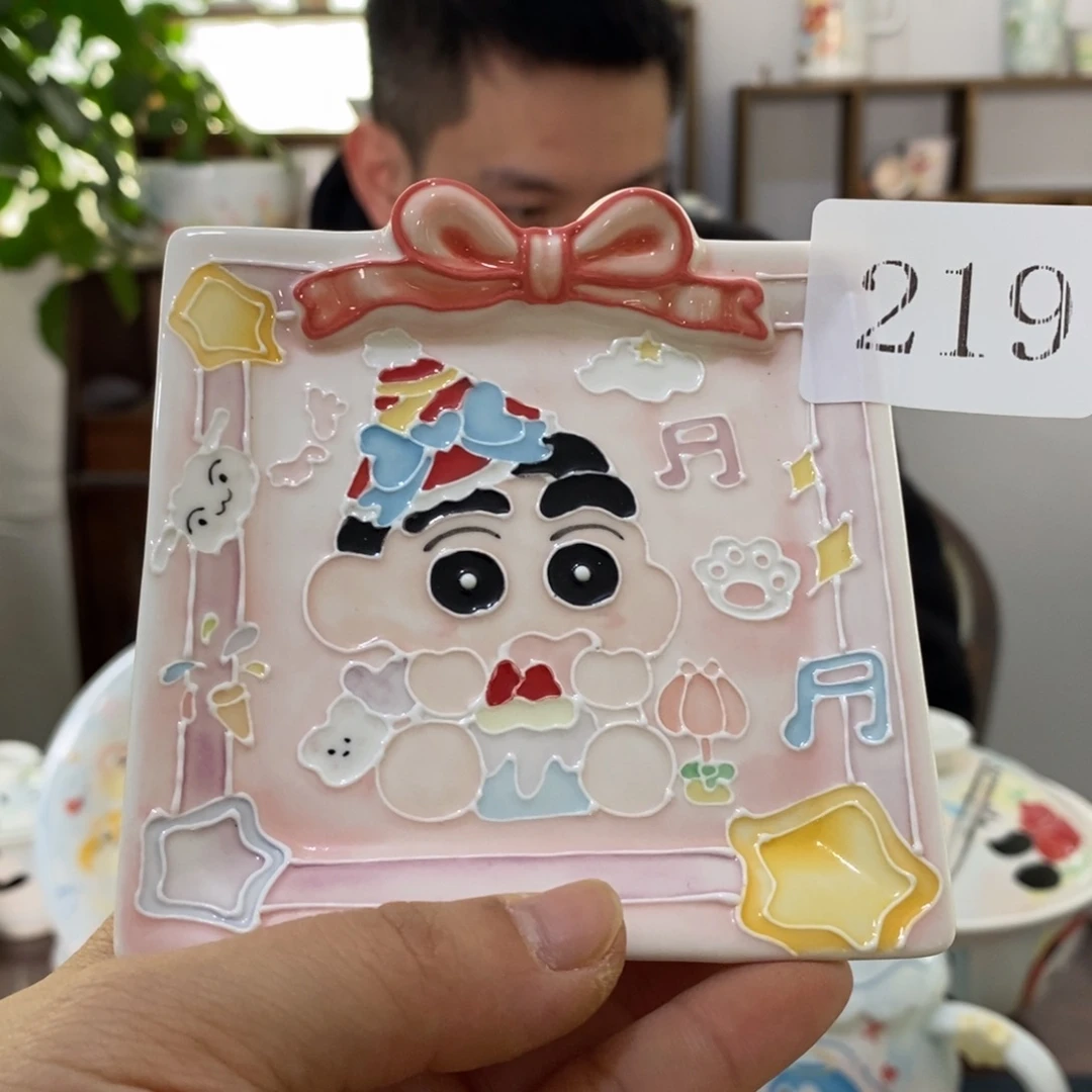 瓷片景德镇釉下彩手绘