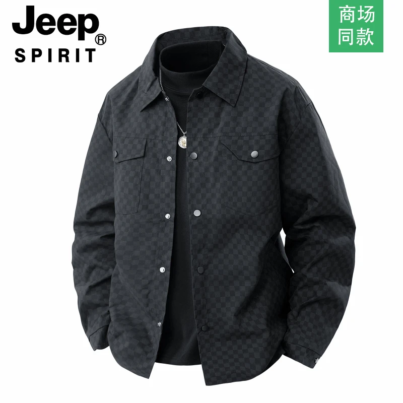 JEEP吉普夹克男士2025春季休闲翻领翻领百搭薄款户外宽松外套新款