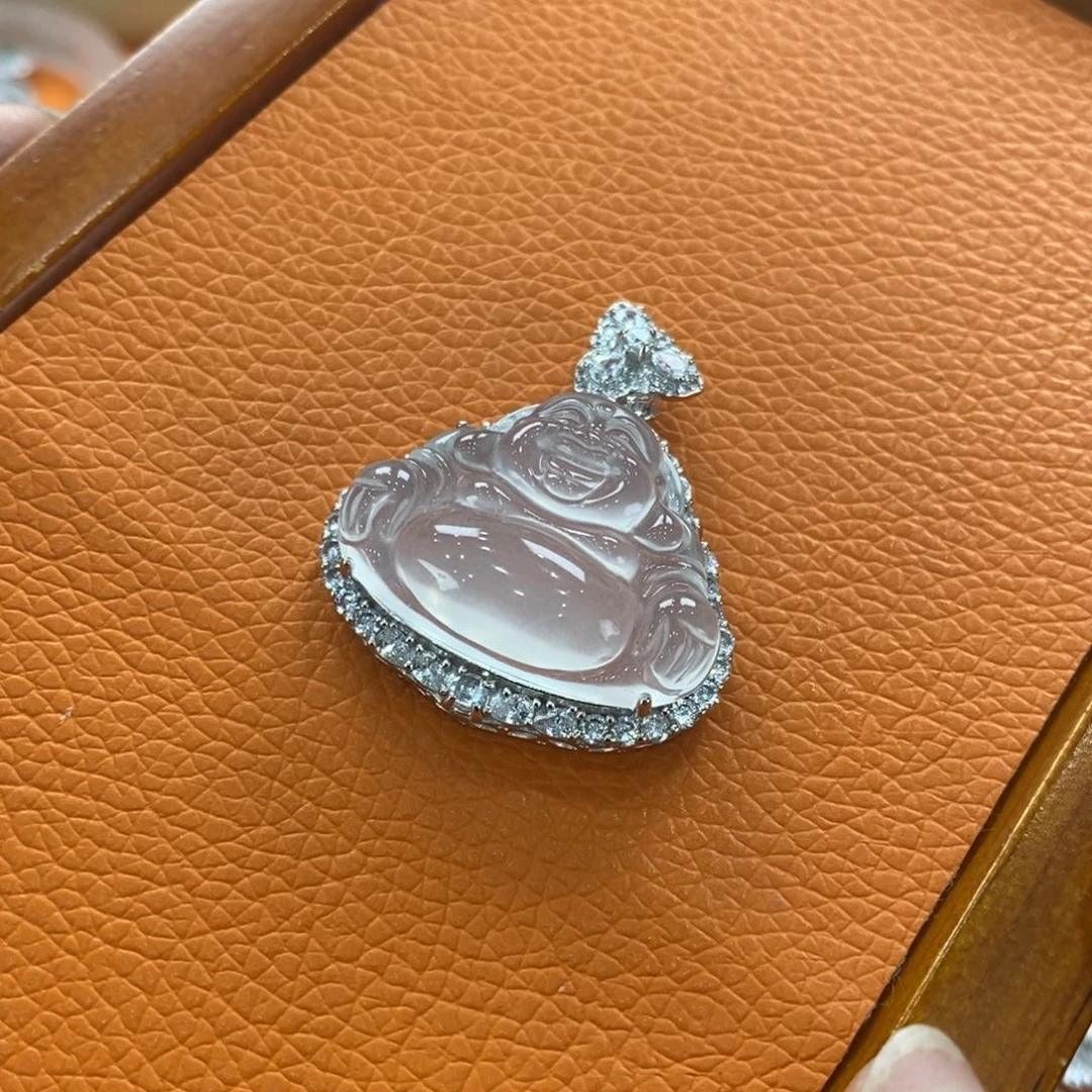 石英质玉吊坠(赠链)银S925镶嵌