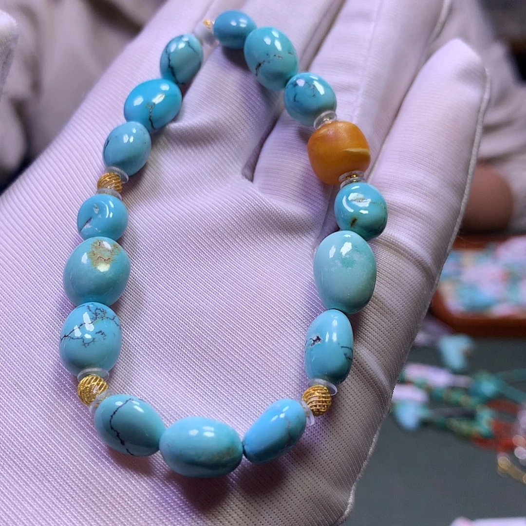 绿松石18K金镶嵌单圈