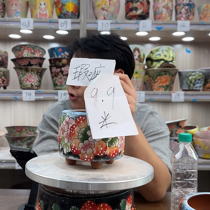 紫砂花盆瑕疵瑕疵9.9