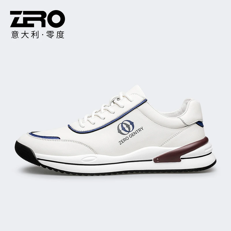 零度男鞋2025秋季新款时尚运动休闲鞋男士真皮透气英伦百搭板鞋潮