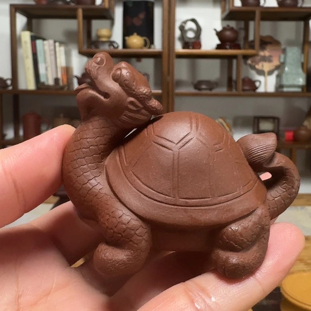 茶宠紫砂龙龟茶宠