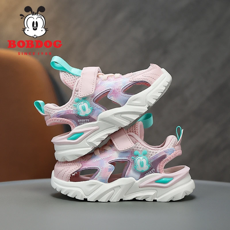 巴布豆女童凉鞋2025夏季新款女孩包头防撞软底防滑儿童鞋子运动鞋