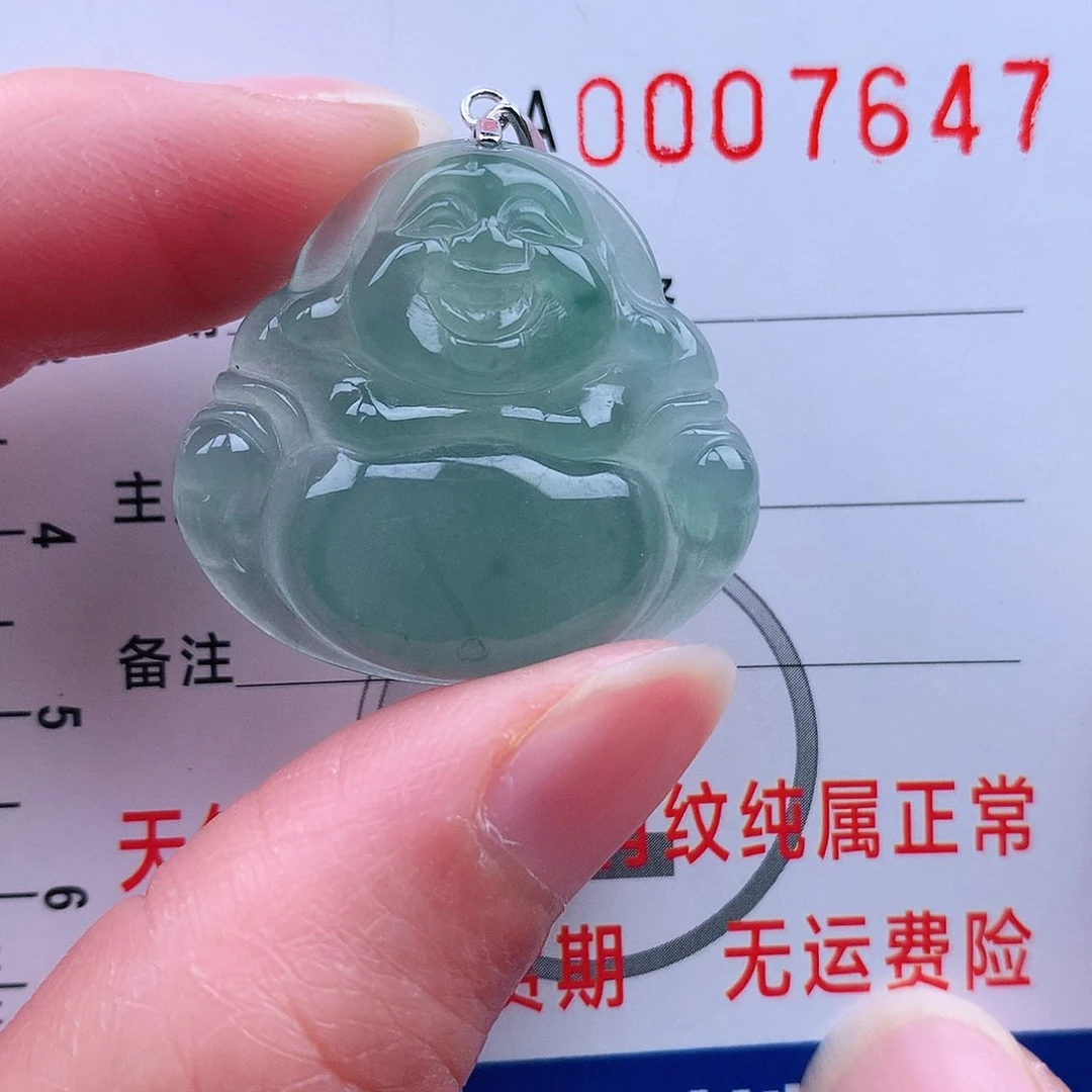 翡翠吊坠(不含链)银S925镶嵌吊坠