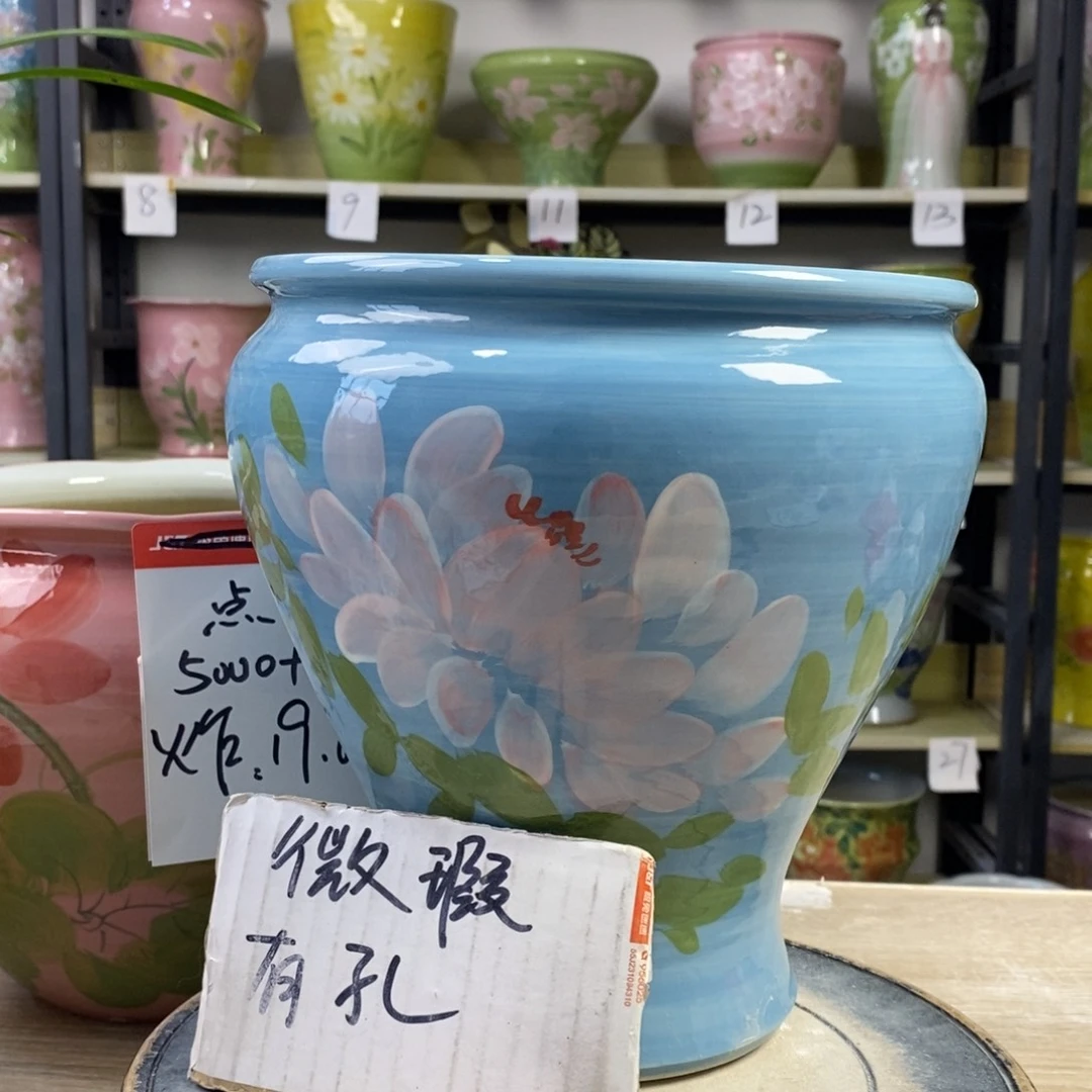 景德镇手工手绘陶瓷花盆