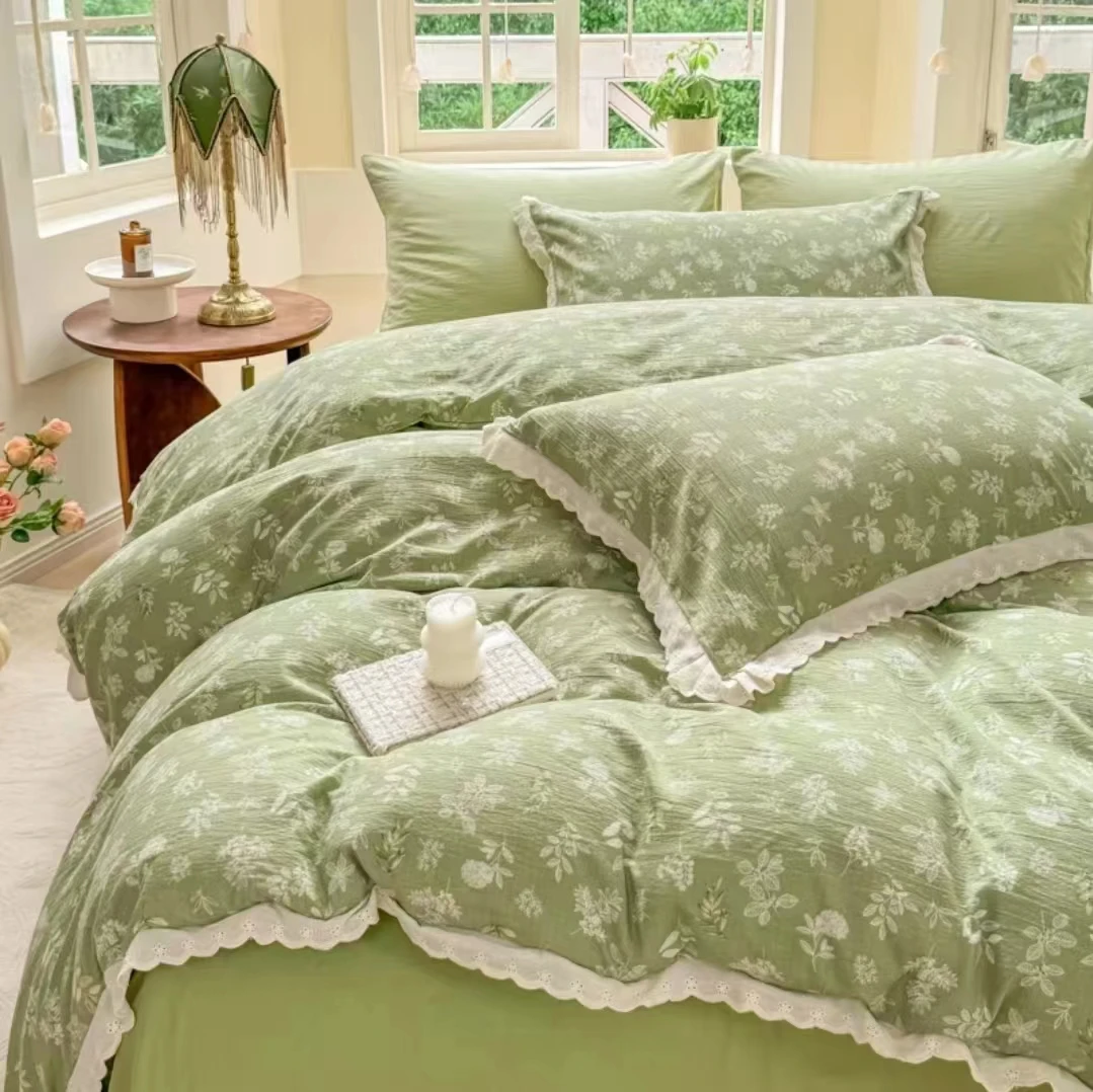 盛秋a类意大利Dr.A类双层纱棉纱四件套床上轻奢四件套可机洗