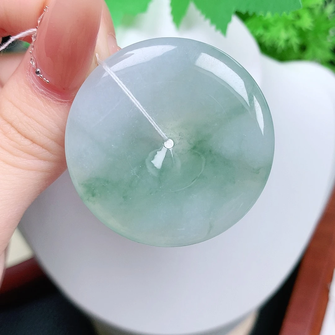 翡翠未镶嵌颈饰平安37.7-5.6