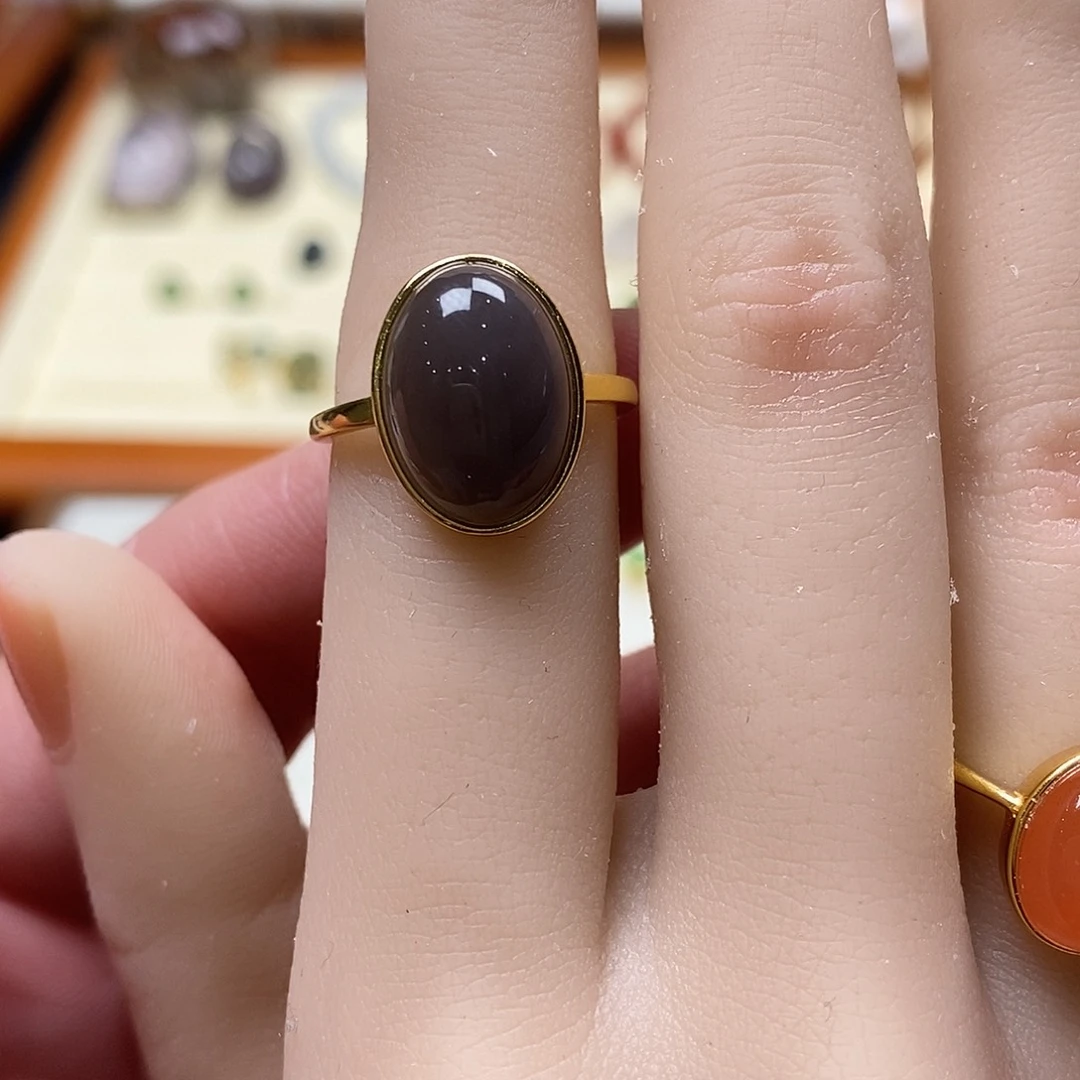 和田玉戒指银S925镶嵌镇****超