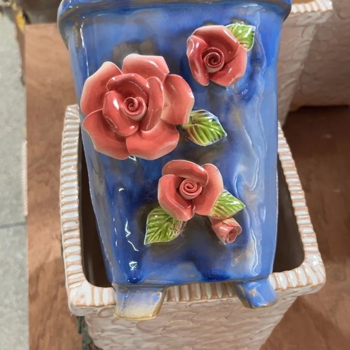 紫砂花盆粗陶材质多肉花盆