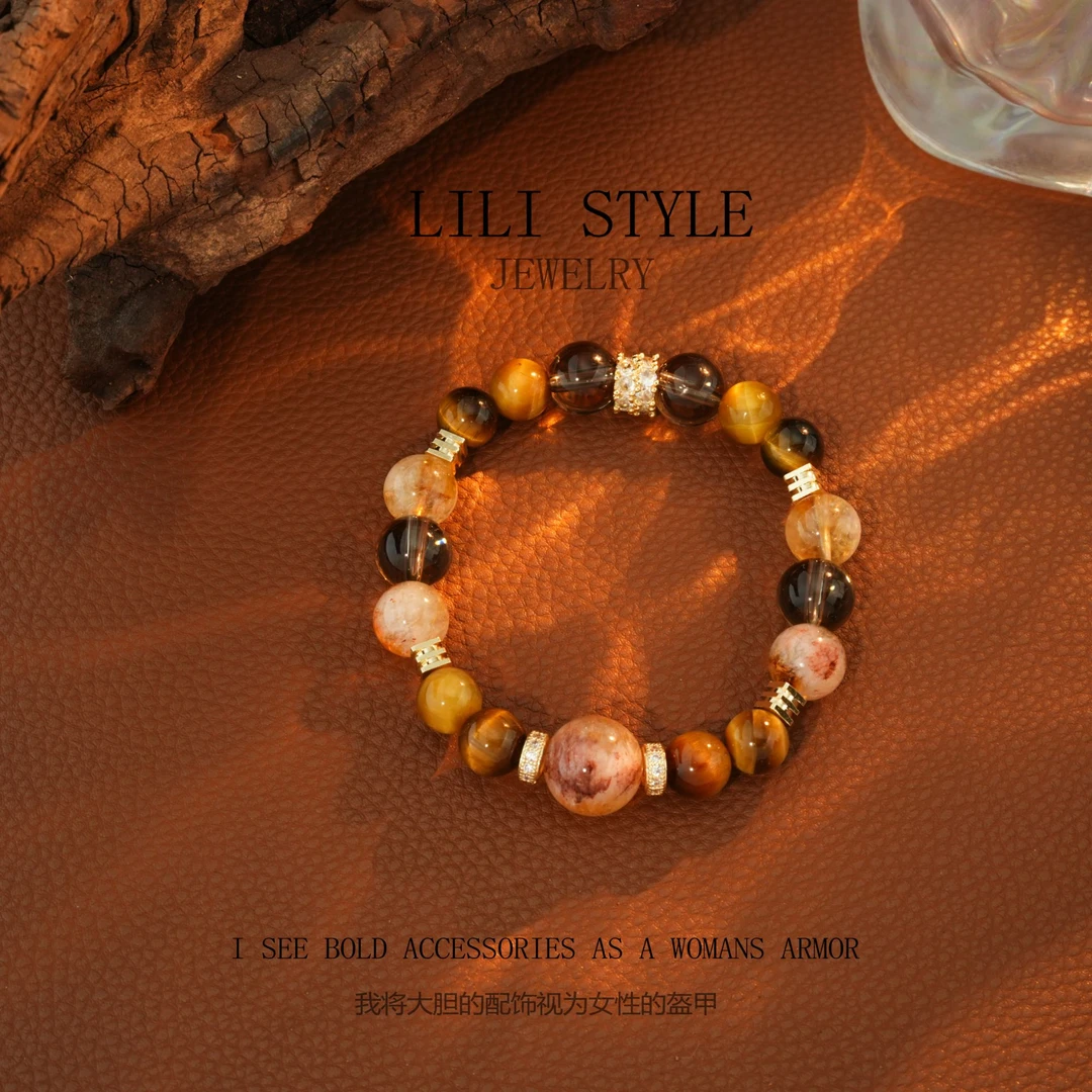 铜合金手链 【相知】复古冰透串珠小众时尚设计高级感手链女T038