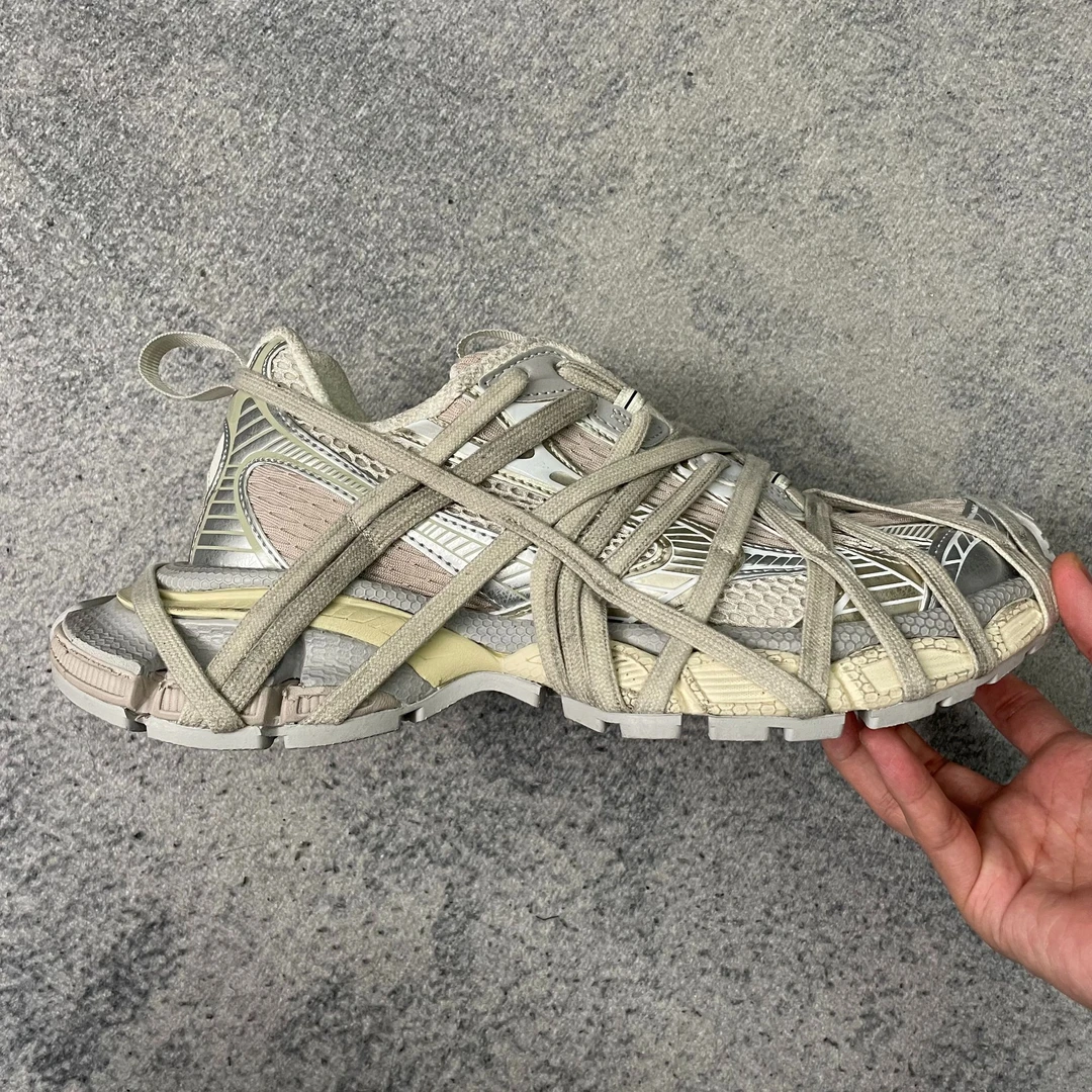 疯狂绑带蜘蛛3X老爹鞋男女做旧款厚底增高运动休闲脏脏鞋情侣款