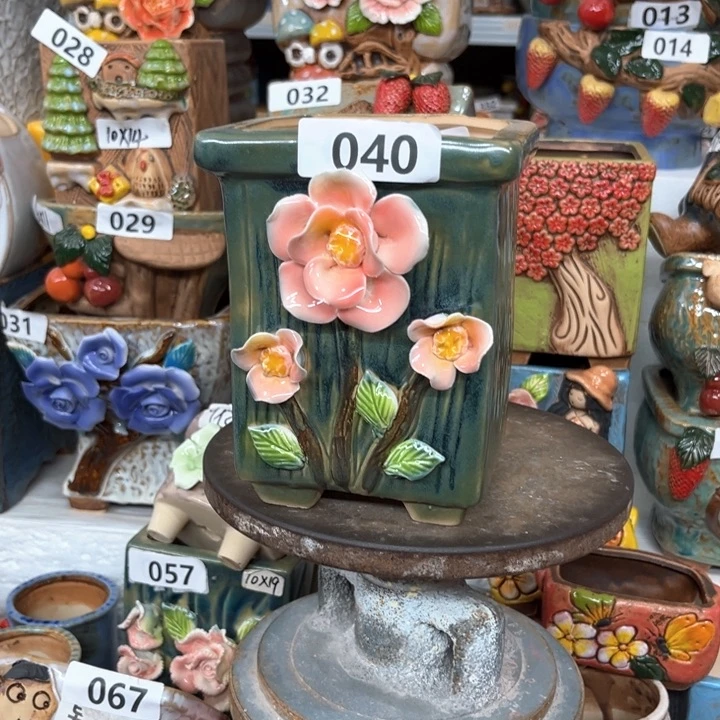 紫砂花盆粗陶材质多肉花盆