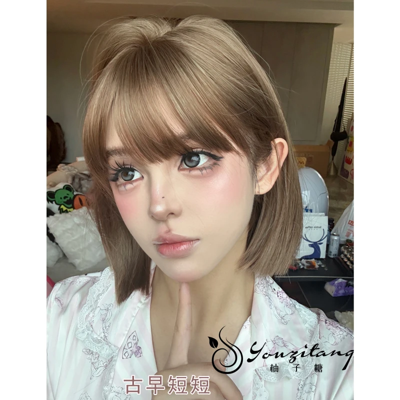 小圆-【可以不戴发网的假发·古早短短】自然假发短发精修发量适中
