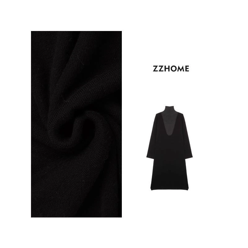 ZOZO HOME ｜量感时髦格雷高领长款精织连衣裙q171679p