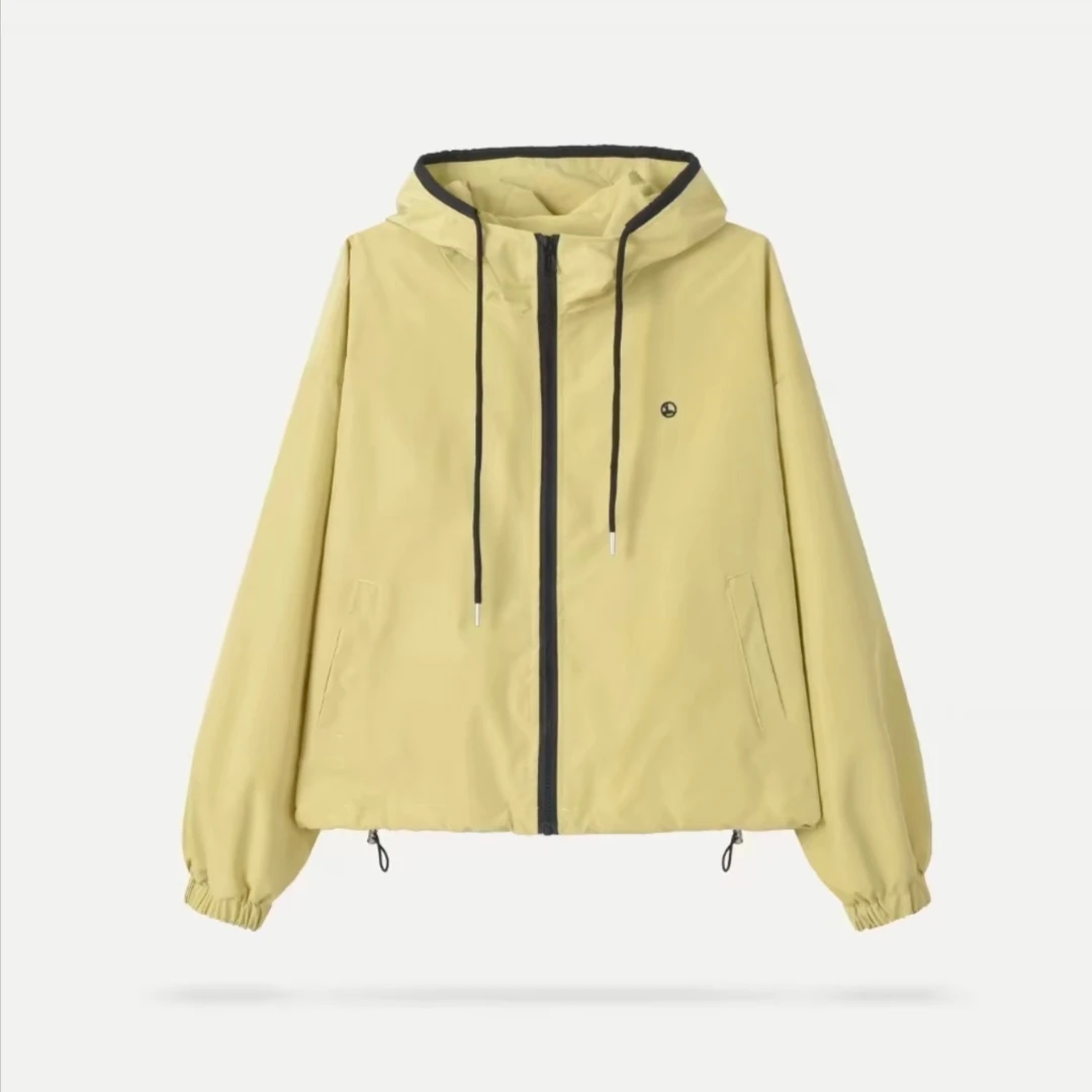 大码连帽女春季短外套春季户外女夹克春夏纯色上衣时尚外套女款