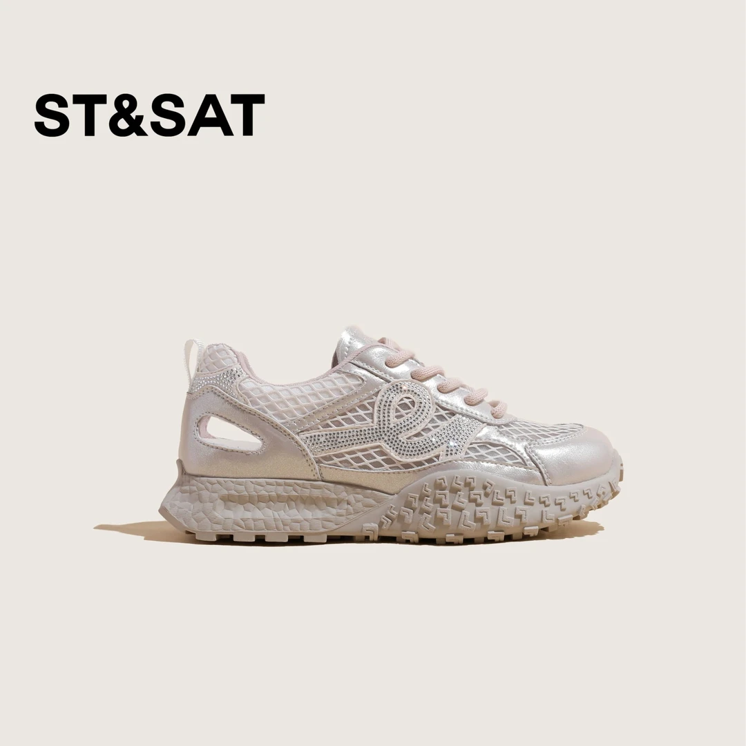 St&Sat/星期六薄款运动鞋女鞋夏季2025新款网鞋女透气网面鞋女