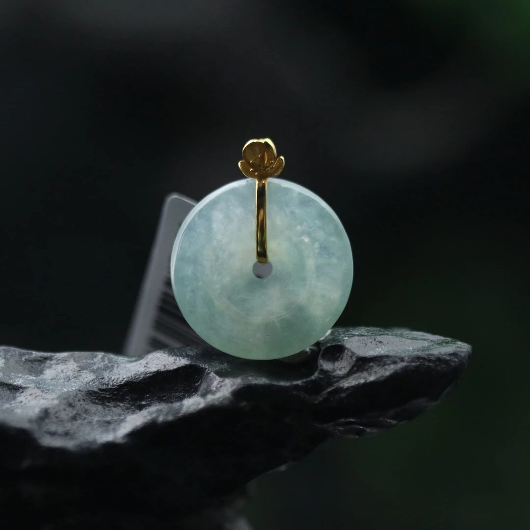 FC3天然缅甸翡翠A货18k平安扣/800319/保利厦门拍卖