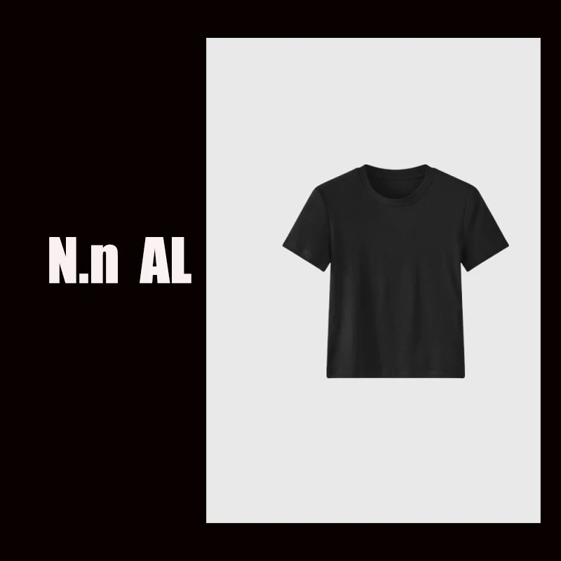 【12号】-夏季新款短袖时尚休闲女士春夏简约设计师圆领T恤-9160