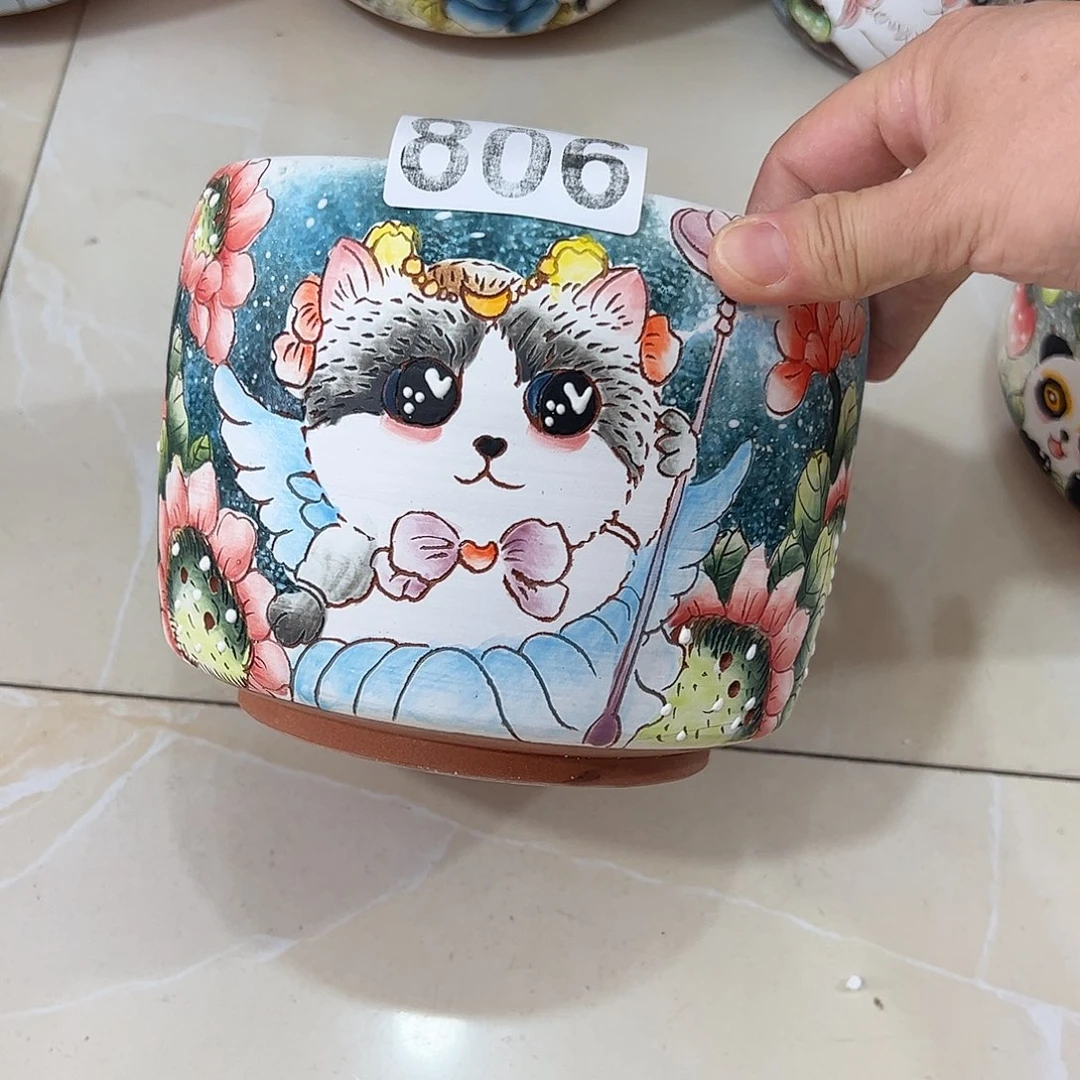 景德镇炫彩手绘口14.5高13