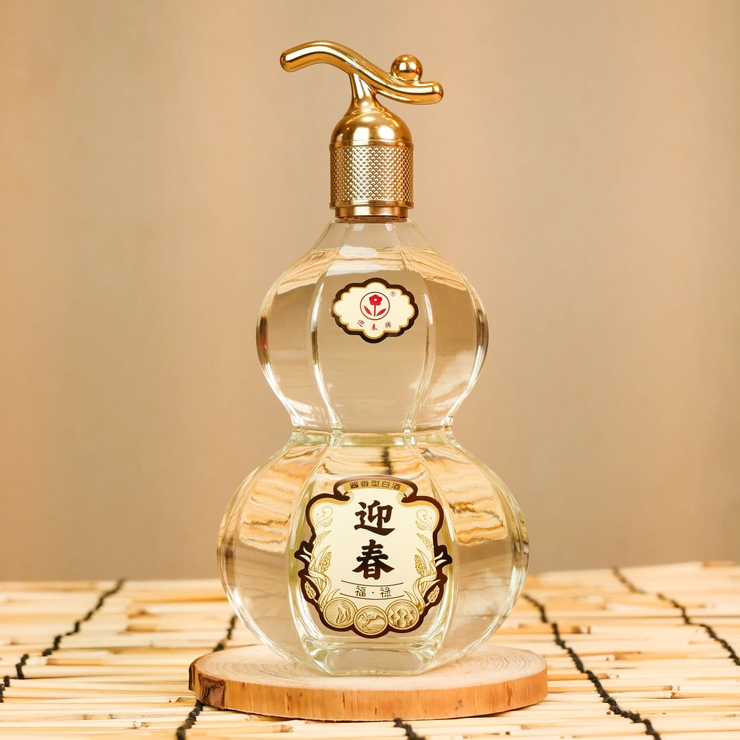 迎春福禄水晶葫芦瓶53度纯粮固态酱香型高颜值收藏款53度500ml
