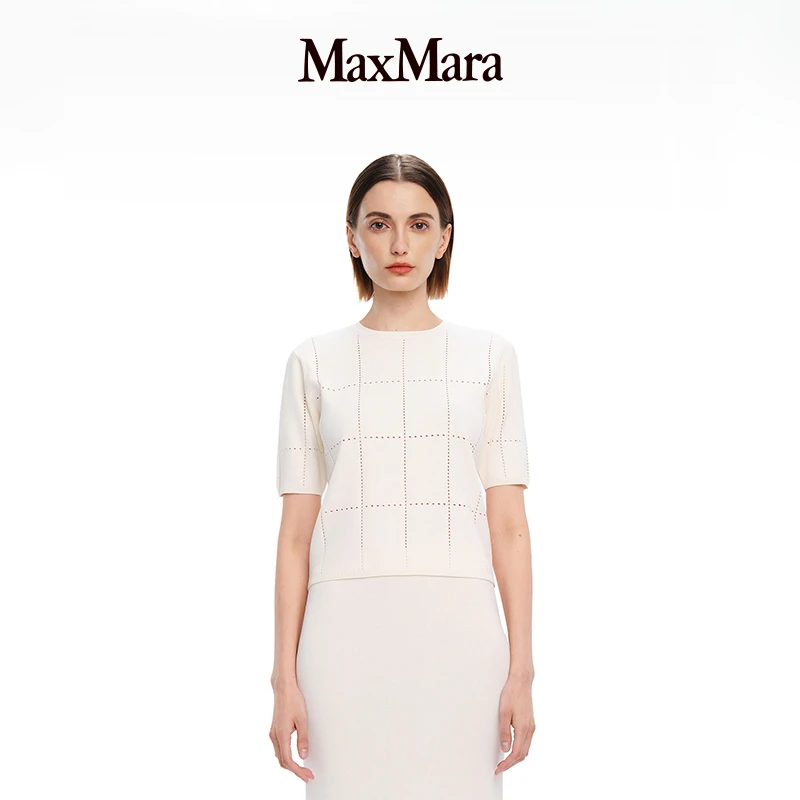 MaxMara 2025早春新品女装圆领短袖毛衣1361025906