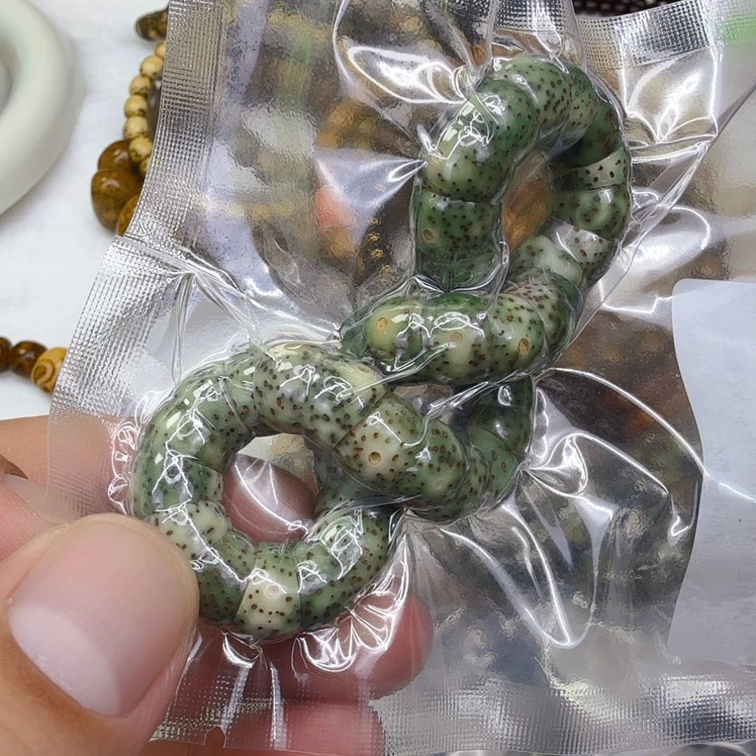 手串星月菩提10荣耀绿星月菩提单圈大肠10