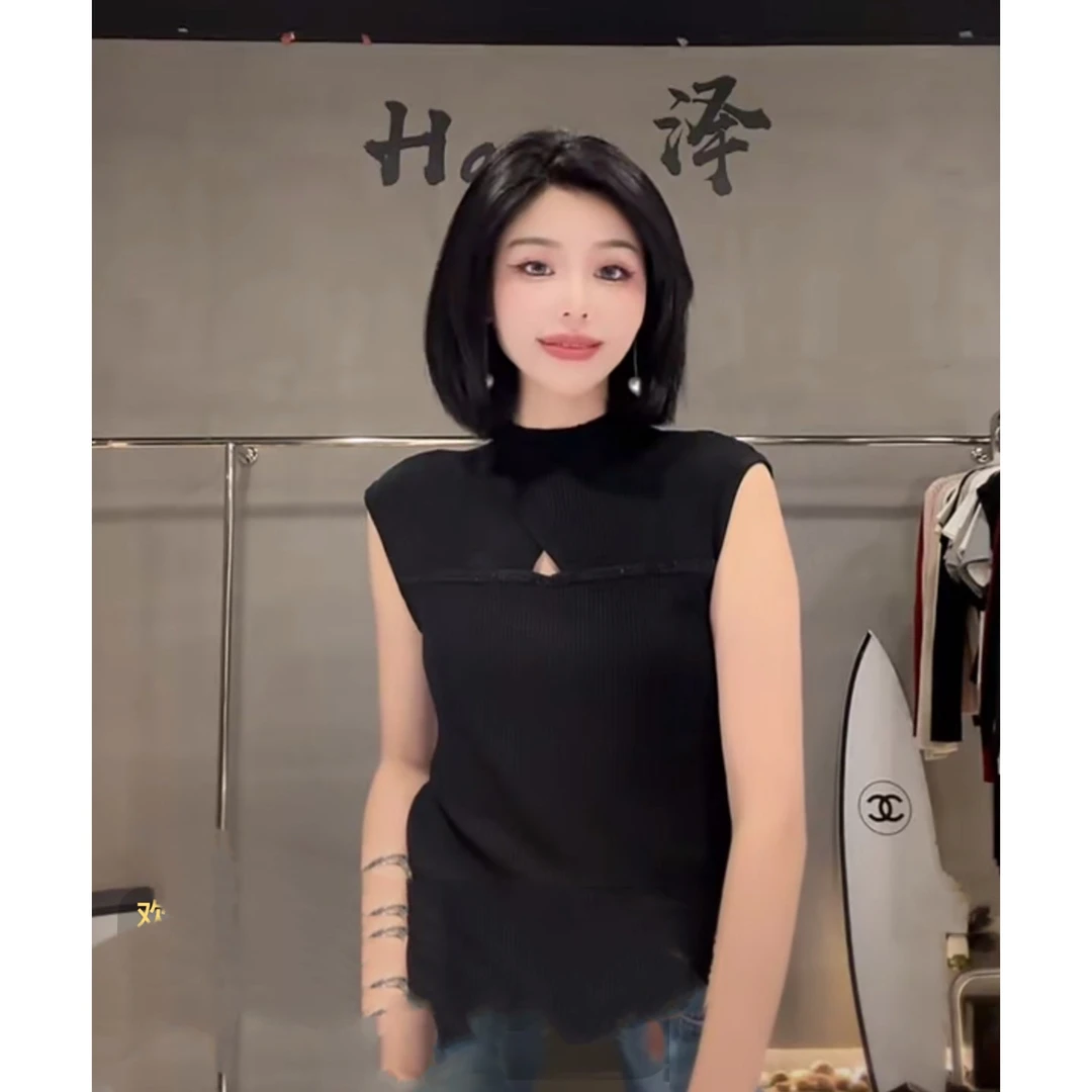 【寒泽自制】“设计感”无袖针织上衣51030