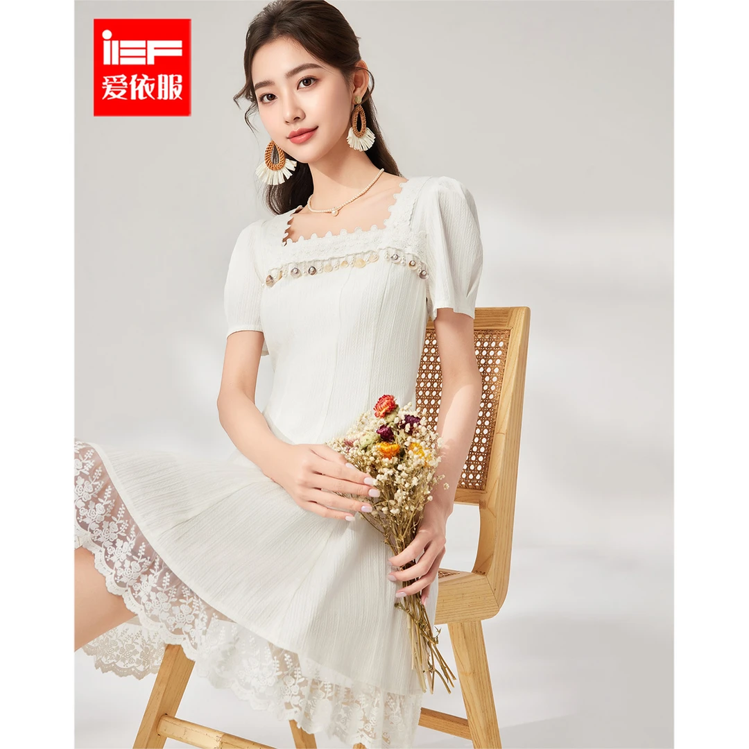 IEF/爱依服2025夏季新款度假优雅气质波西米亚风时尚知性女连衣裙