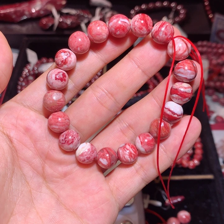 蒋***阳天然辰砂原石手串