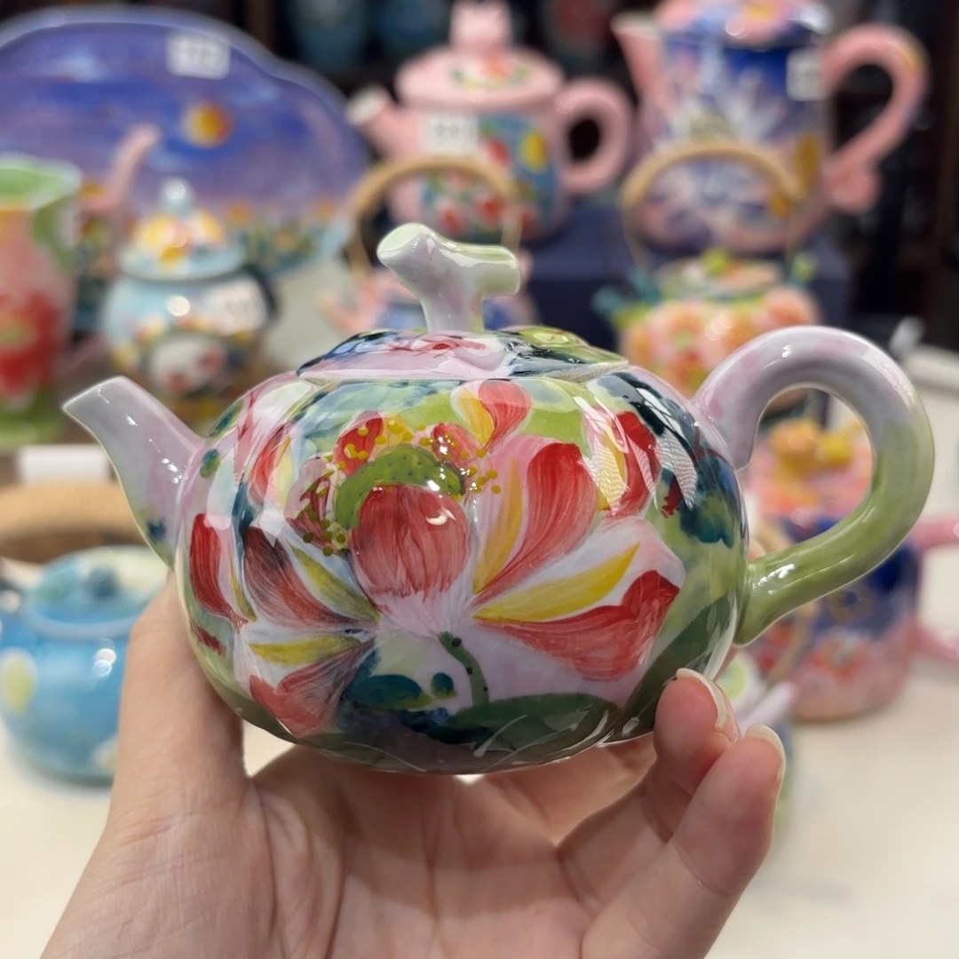 景德镇手绘高温釉下彩陶瓷茶具
