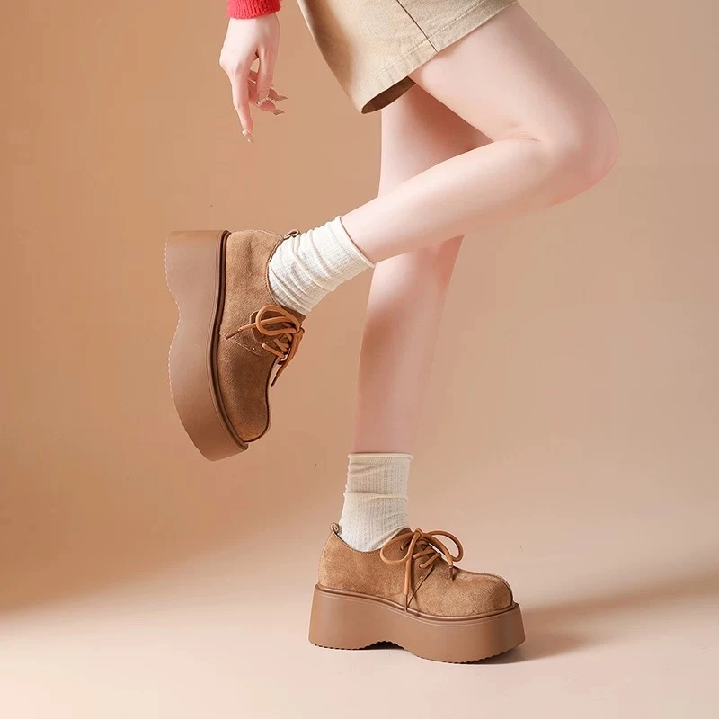 秋冬厚底乐福鞋玛丽珍小皮鞋博肯英伦风复古潮鞋女516