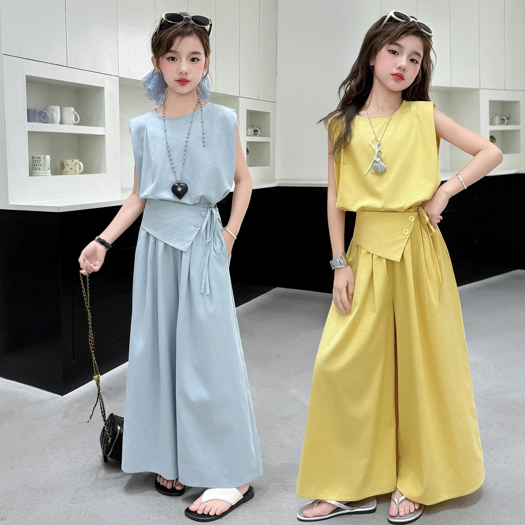 女童夏装套装2025新款夏季网红大童女装儿童装潮酷独特超好看穿搭